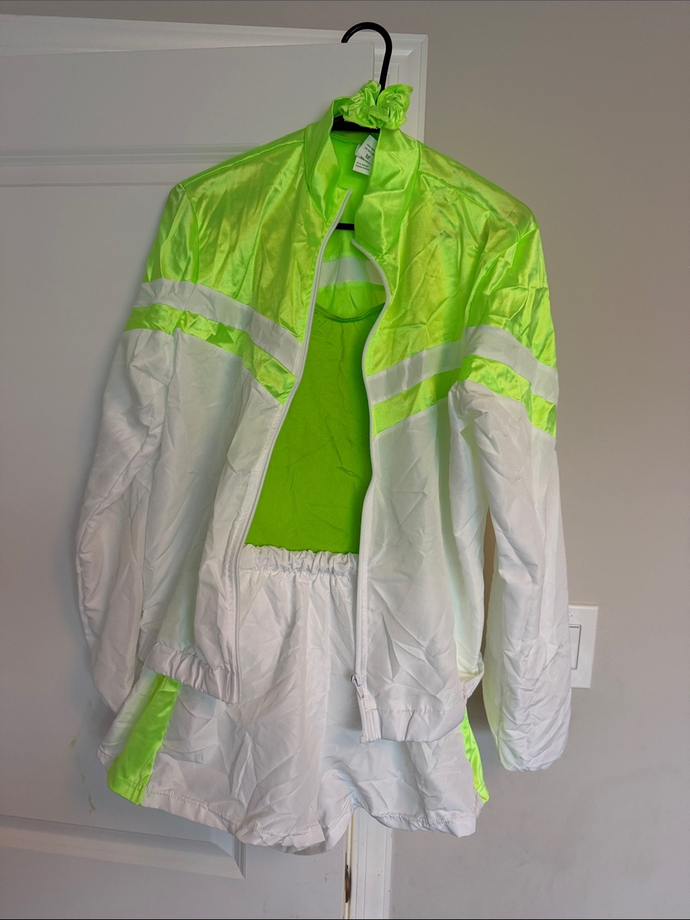 Neon Green & White Weissman Aerobics/Tennis Costume